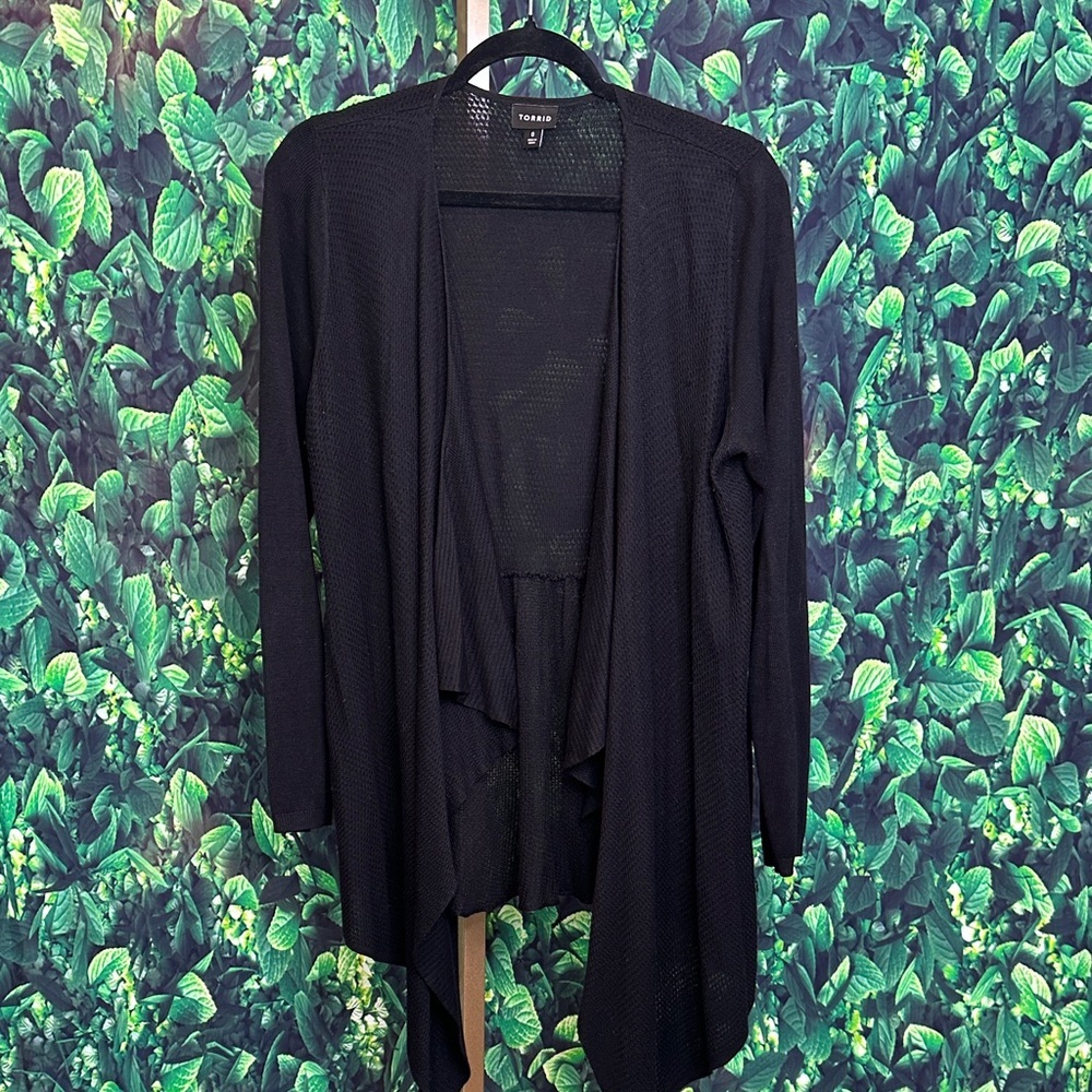 Torrid Black Open-Front Cardigan OX